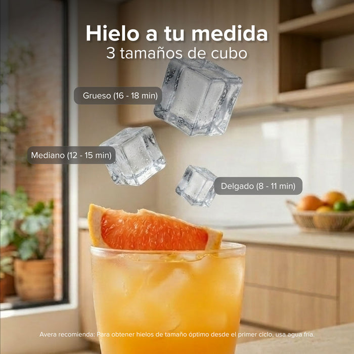 Máquina de hielo comercial con 2 tipos de llenado - hasta 60 kg al día y 15 kg de depósito