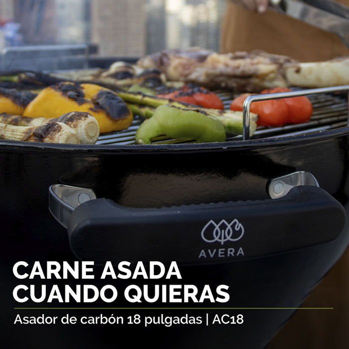 Asador de carbón de 18" + Cava de vinos para 8 botellas