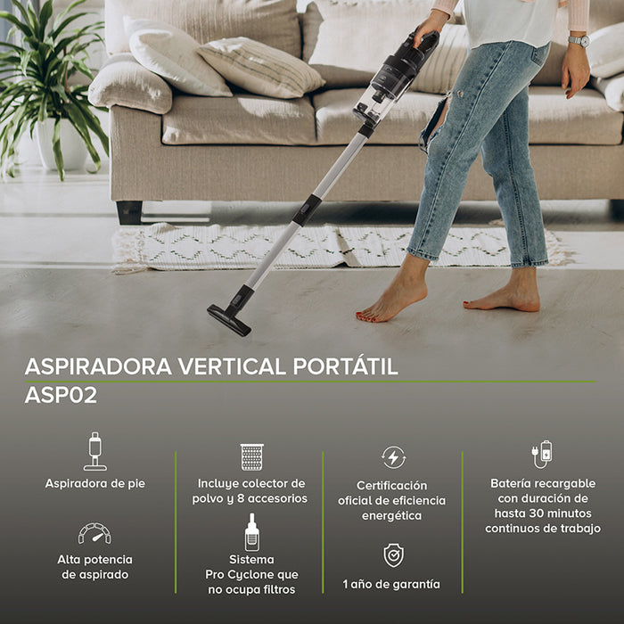 Aspiradora vertical portátil con accesorios — Avera