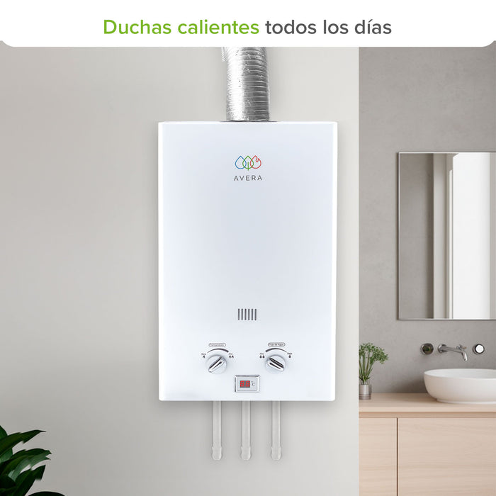 Calentador de agua instantáneo para gas natural 8 Litros/Minuto, 1.5 Servicios