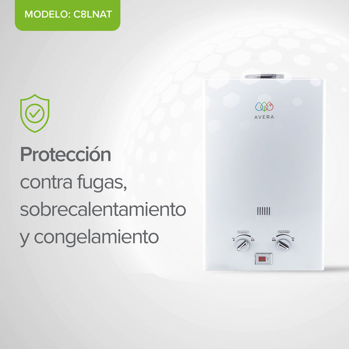 Calentador de agua instantáneo para gas natural 8 L