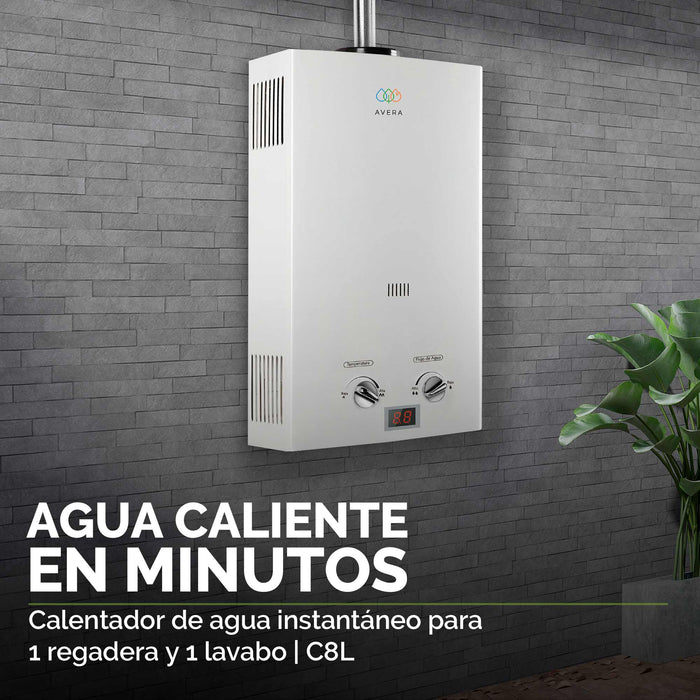 Calentador de agua instantáneo para gas LP 8 L