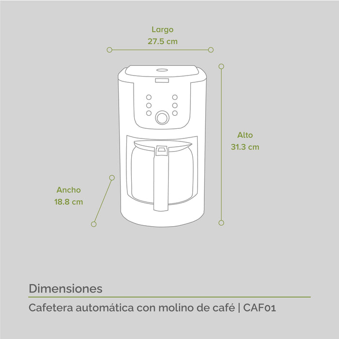 Cafetera con molino integrado