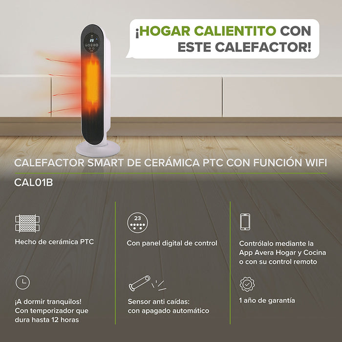 Calefactor inteligente de cerámica PTC WiFi