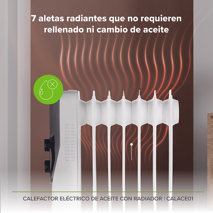Calefactor eléctrico de aceite con radiador