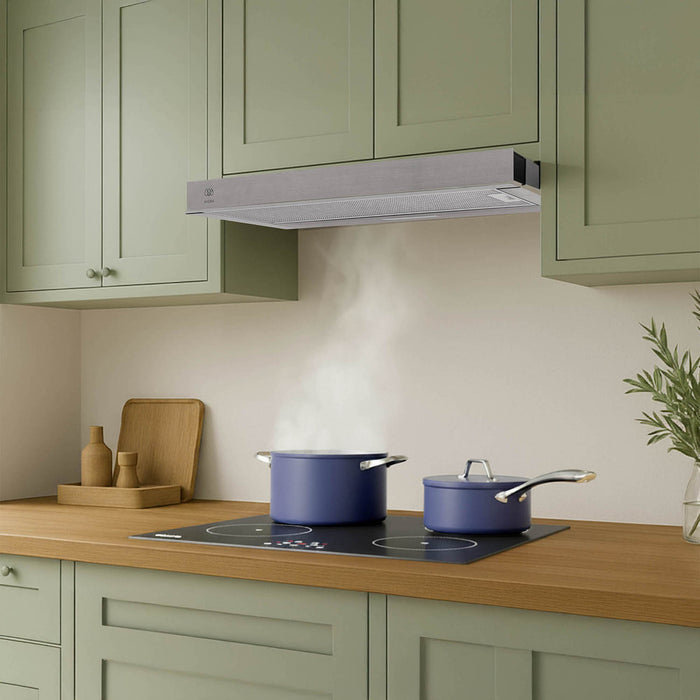 Campana de cocina de pared extensible 90 cm acero inoxidable