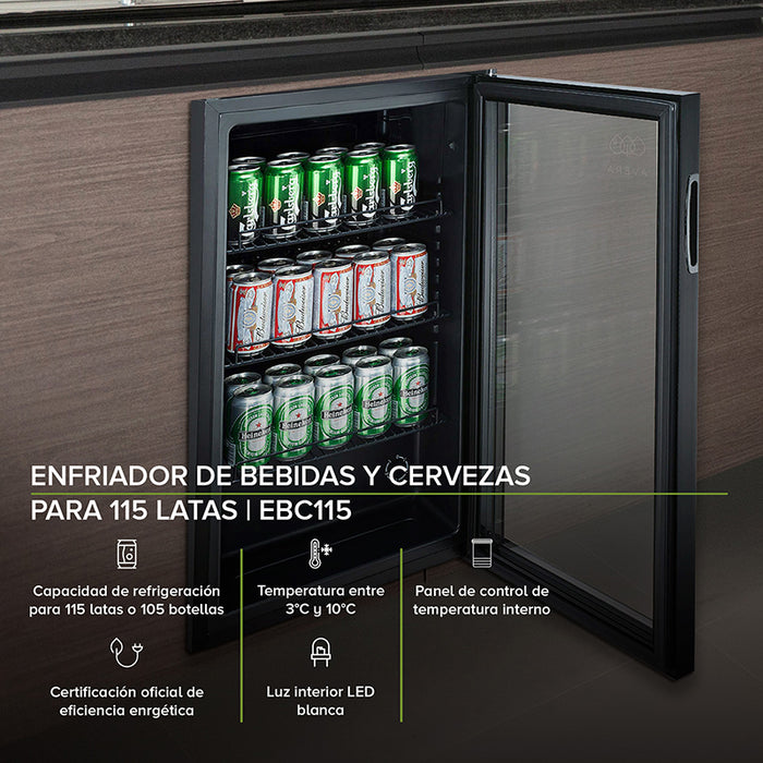 Enfriador de bebidas Avera EBC115 115 latas