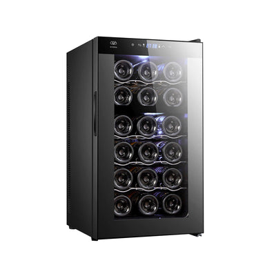 Cava de vinos 18 botellas con doble zona temperatura enfriamiento termoeléctrico 50 L