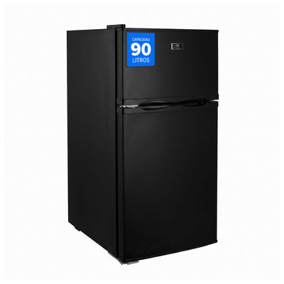 Frigobar 90 L 3.2 pies cúbicos con congelador independiente - negro