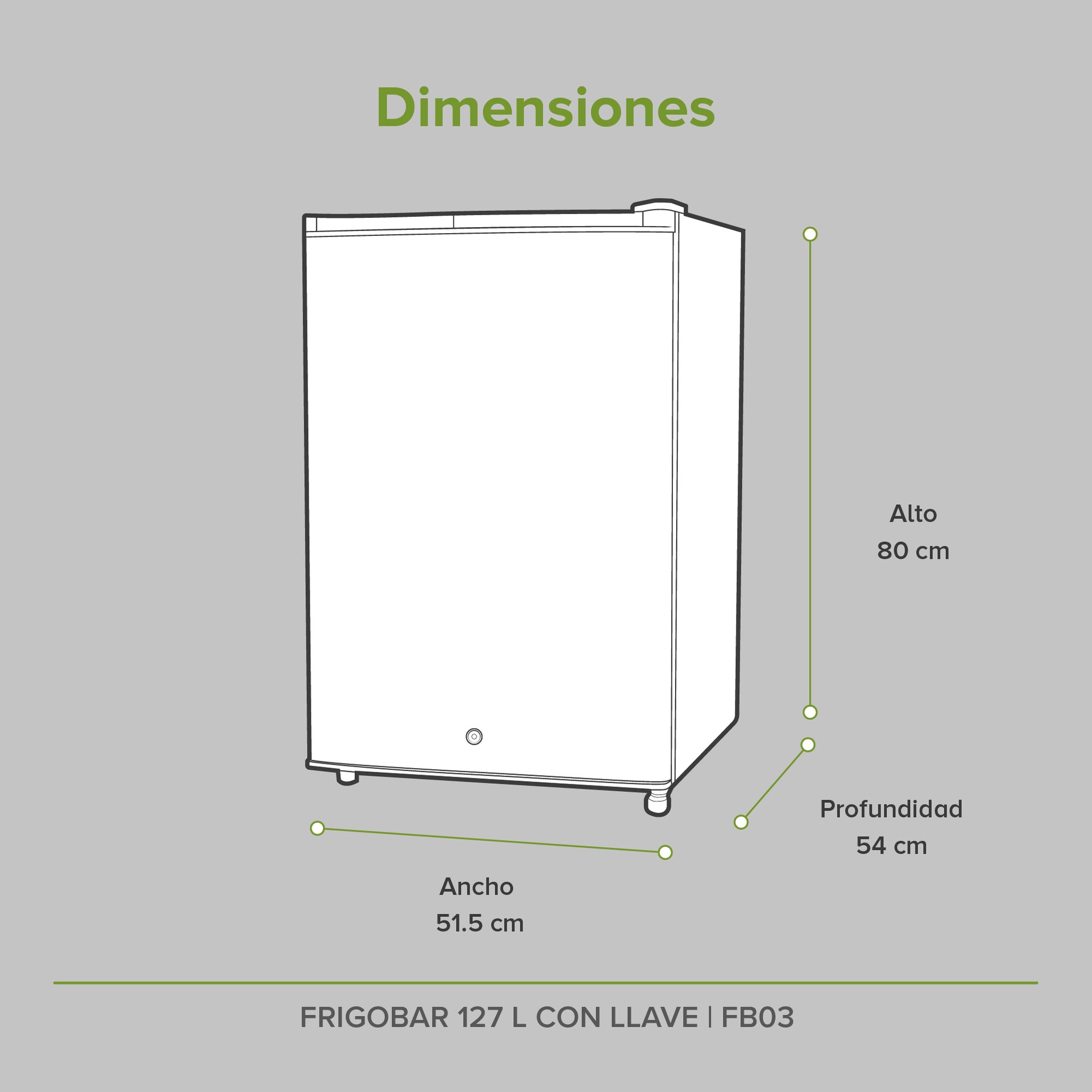 Frigobar 4.5 pies con Llave en Oferta | Avera.mx