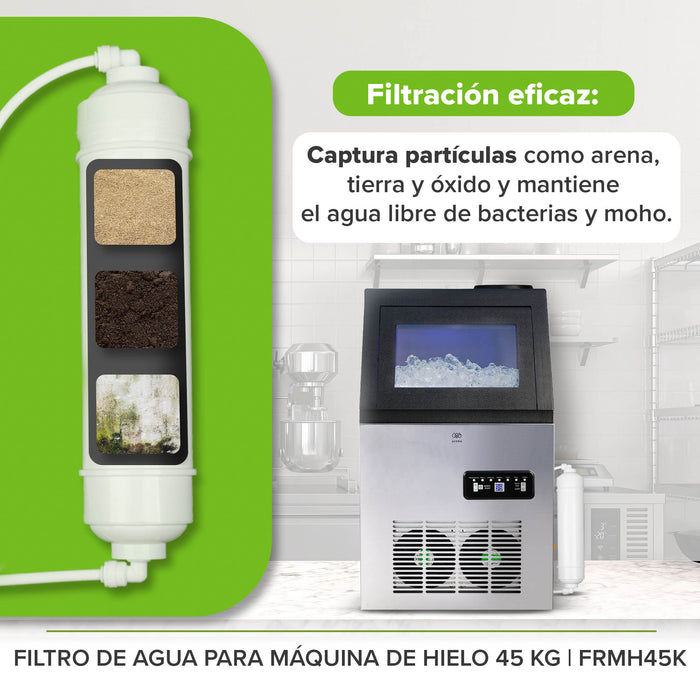 Filtro de agua para máquina de hielo comercial con 2 tipos de llenado