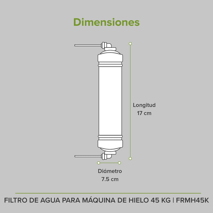 Filtro de agua para máquina de hielo comercial con 2 tipos de llenado