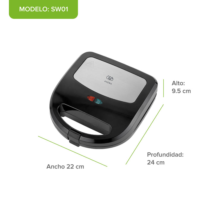 Sandwichera 5 en 1 - Sandwiches, hot cakes, waffles, donas y paninis