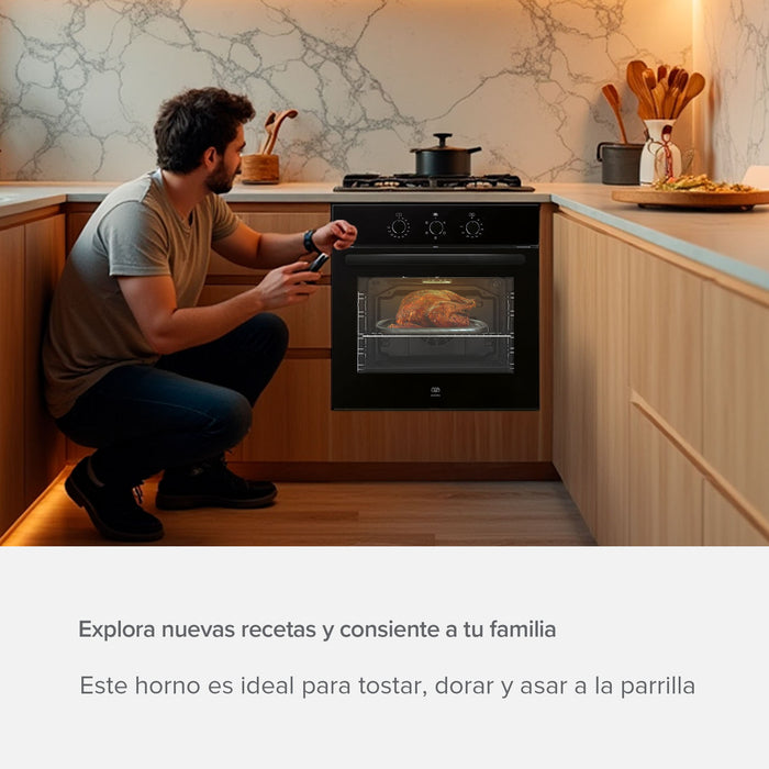 Horno eléctrico empotrable 67 Litros Acero inoxidable y Vidrio Templado