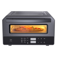 Horno eléctrico para pizza que alcanza hasta 400°C para uso en interiores