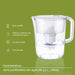 Características de la jarra purificadora de agua: libre de BPA, funciona sin electricidad, fácil armado.