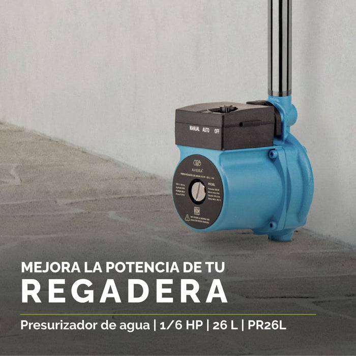 Combo Calentador gas LP 6 L + Presurizador 26 L