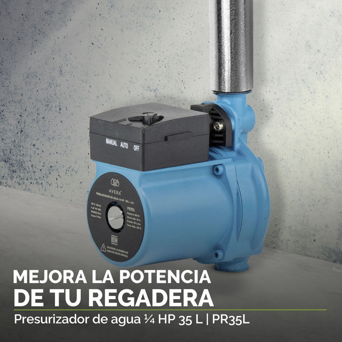 Combo Calentador gas LP 12 L + Presurizador 35 L