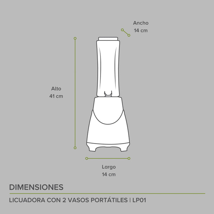 Combo Licuadora Portátil con 2 vasos y Tostador